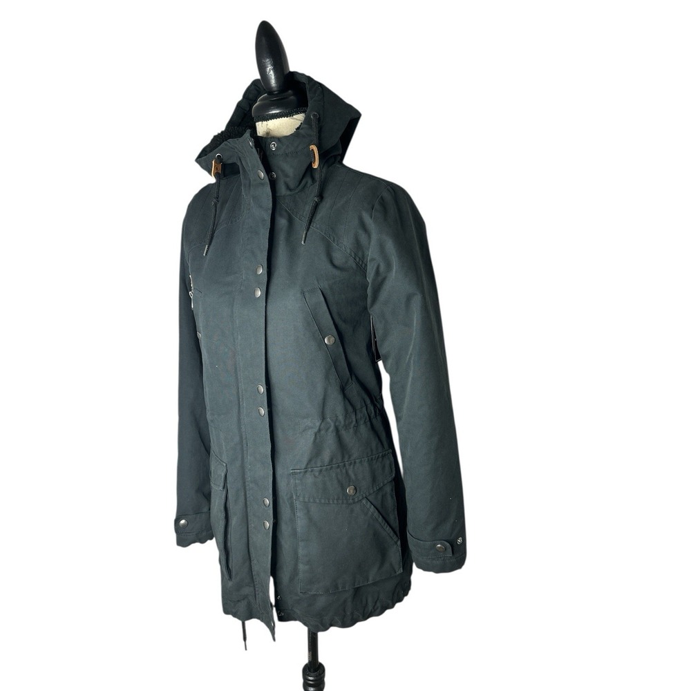 New Volcom Walk on By 5K Fleece‎ Lined Hooded Parka Black -Women's XSmall